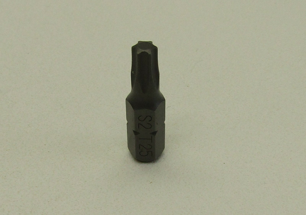 1x T25 Torx Star 25mm Long 1/4" Hex Shank Screwdriver Bit Hardened 1" Replace - product image 4