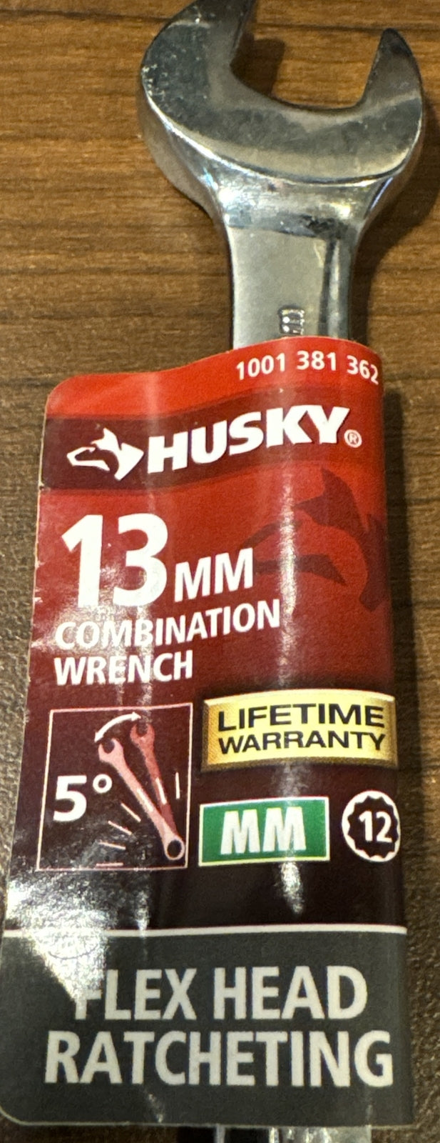 NEW Husky 13mm Metric Flex-Head Ratcheting Combination Wrench 12pt - product image 2