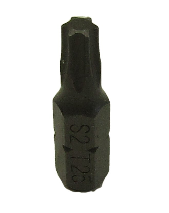 1x T25 Torx Star 25mm Long 1/4" Hex Shank Screwdriver Bit Hardened 1" Replace - product image 6
