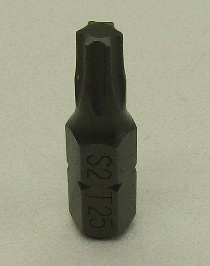 1x T25 Torx Star 25mm Long 1/4" Hex Shank Screwdriver Bit Hardened 1" Replace - product image 3