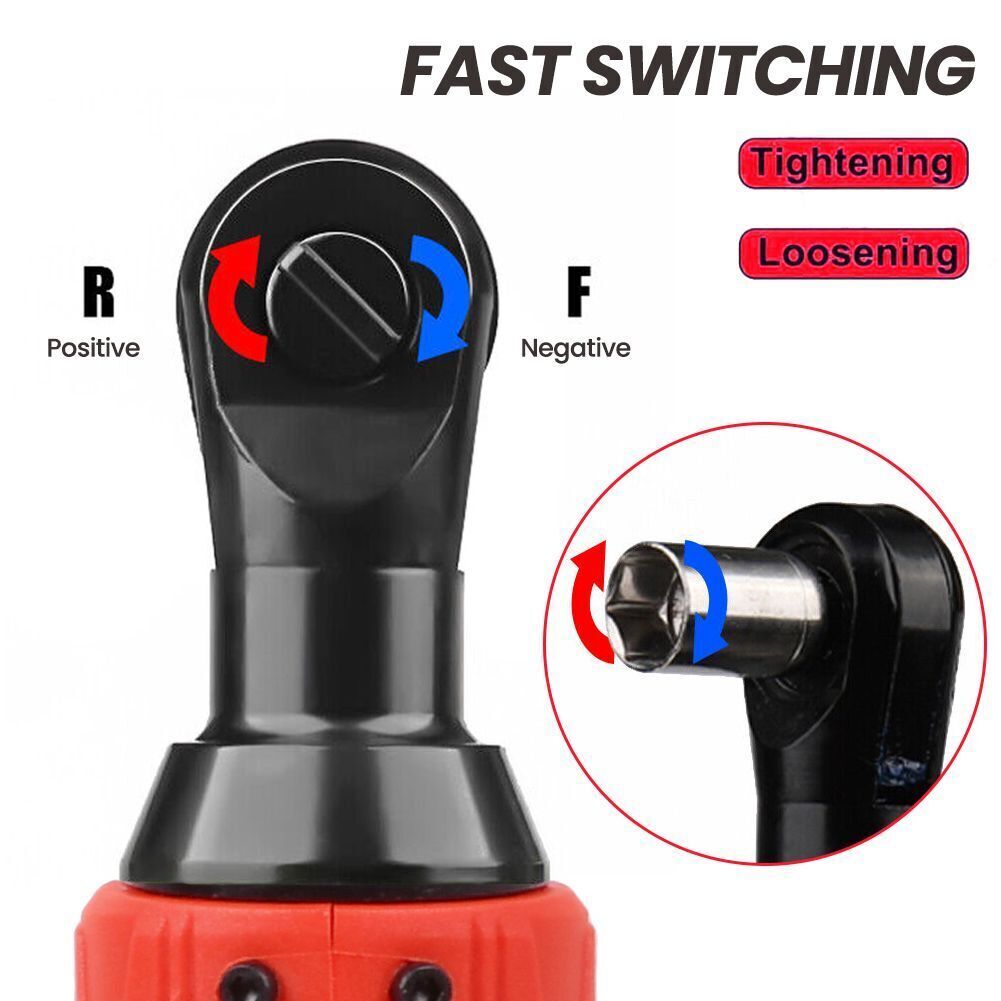 12V 3/8"&1/4" Electric Cordless Ratchet Wrench,45 ft-lbs w/ 7 Sockets 2 Battery - product image 9