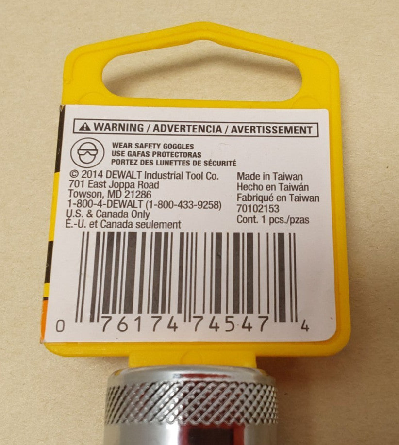 DeWalt 16mm 12 Point 1/2" Drive Deep Socket 74-547D - NEW - product image 3