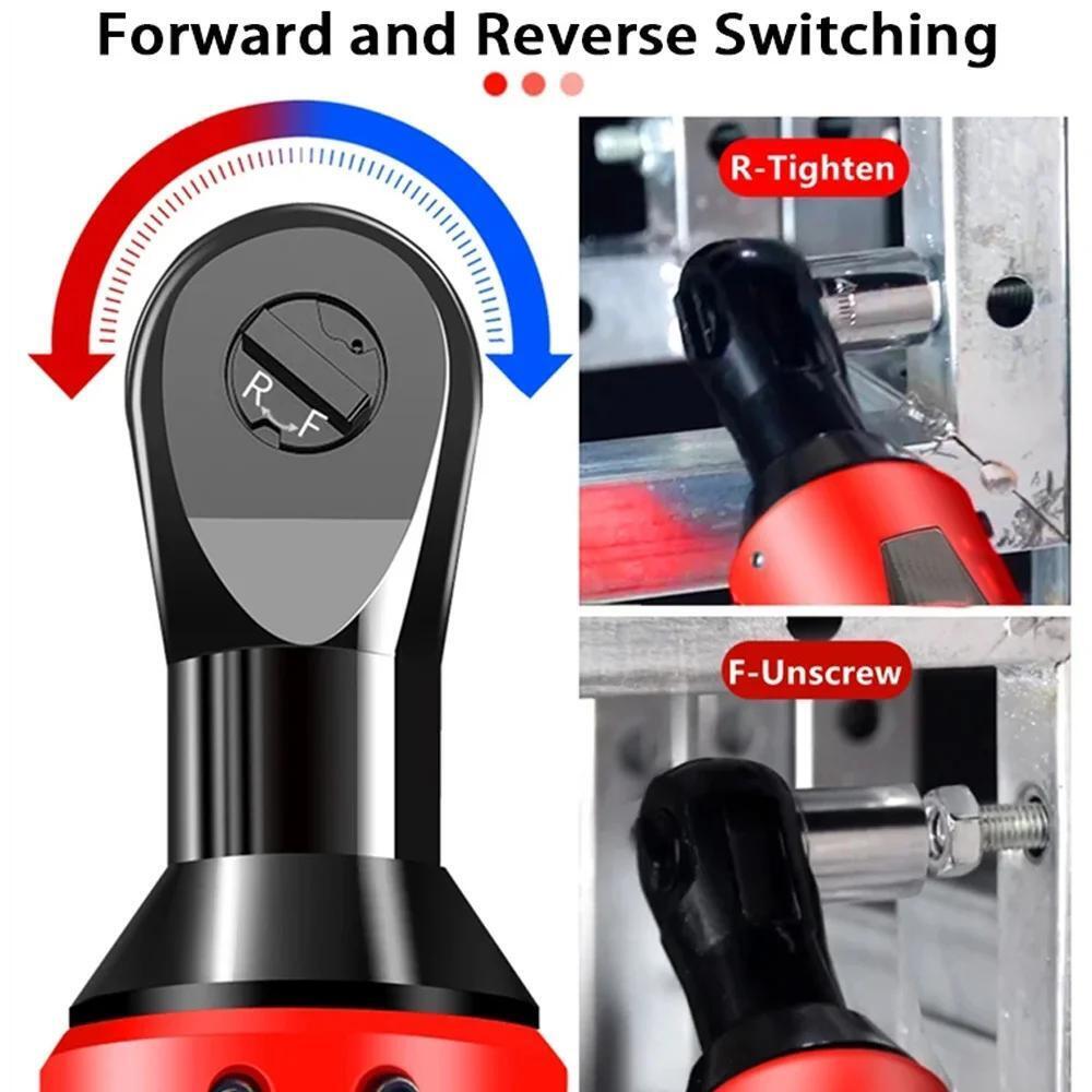 12V 3/8"&1/4" Electric Cordless Ratchet Wrench,45 ft-lbs w/ 7 Sockets 2 Battery - product image 8
