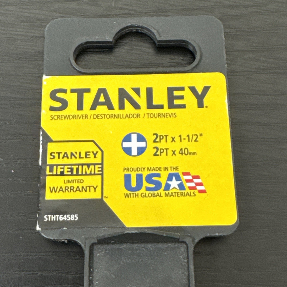 NEW Stanley Stubby Screwdriver PH2 x 1-1/2" / 2 PT X 40mm Made In USA - product image 2